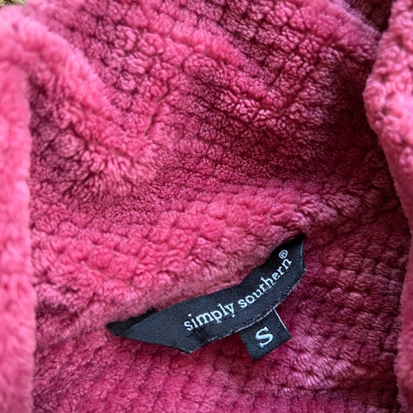Simply Southern Raspberry Textured Pullover - Picture 3 of 7